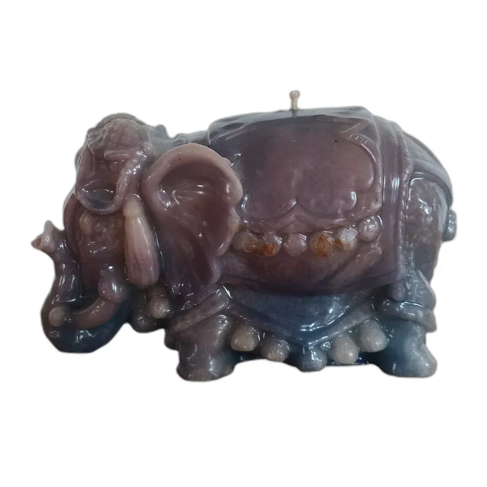 Vintage Candle UNIQUE Large Novelty Candle Regal Royal Elegant Elephant Unlit